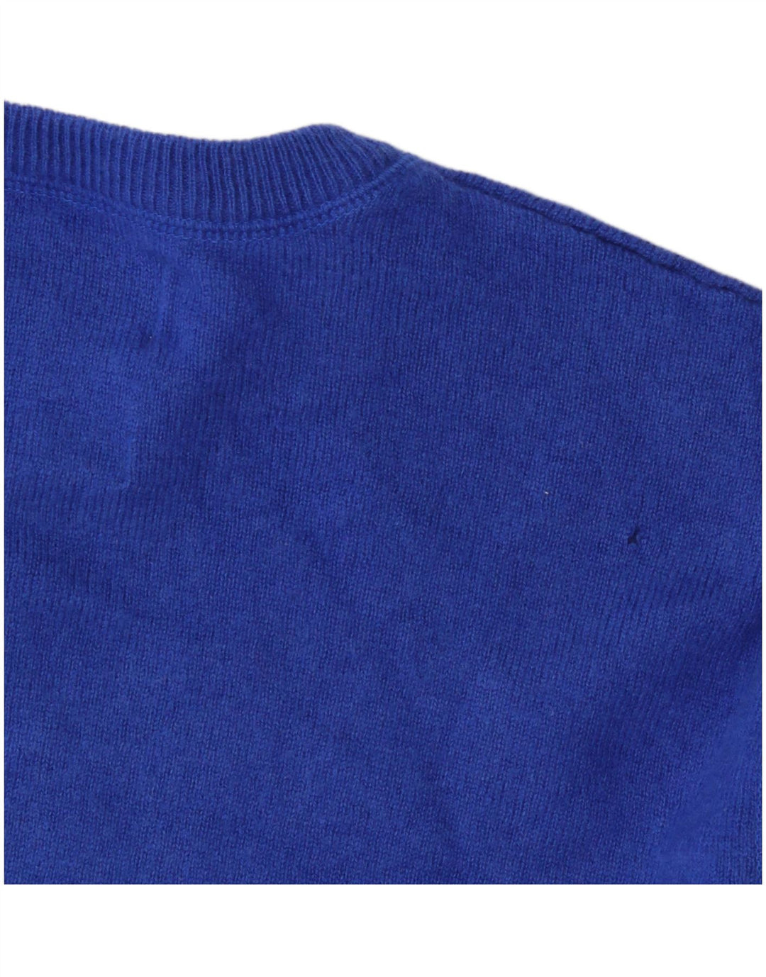 Suéter masculino Marks & Spencer com gola redonda, grande lã azul