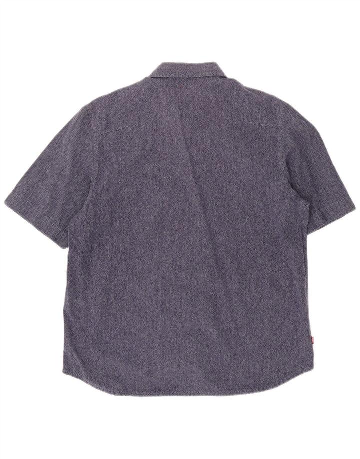 Camisa masculina de manga curta LEVI'S grande algodão azul