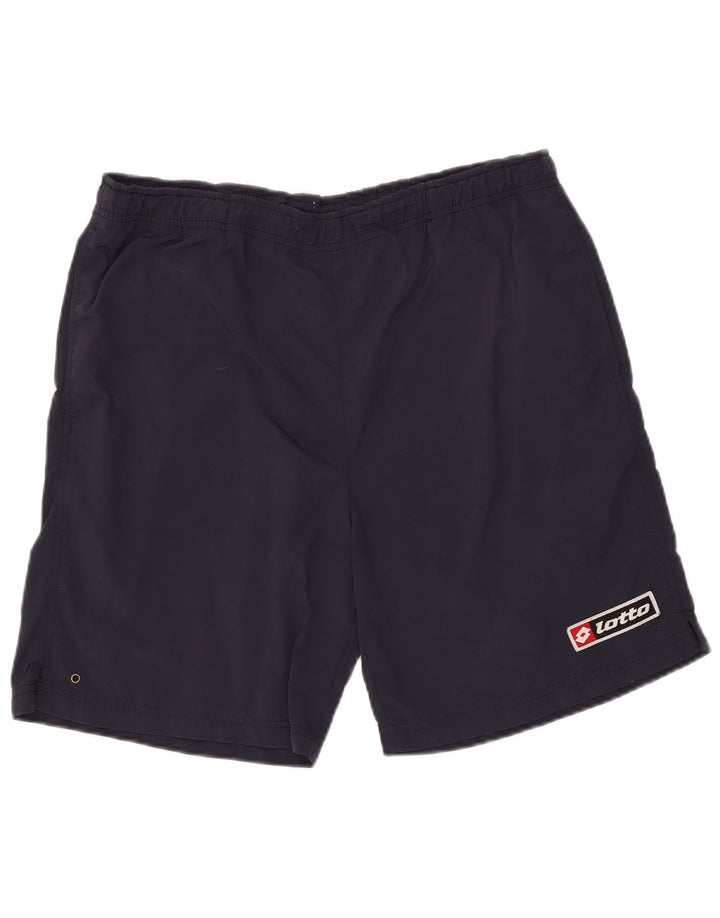 Shorts esportivos masculinos Lotto grandes azul marinho