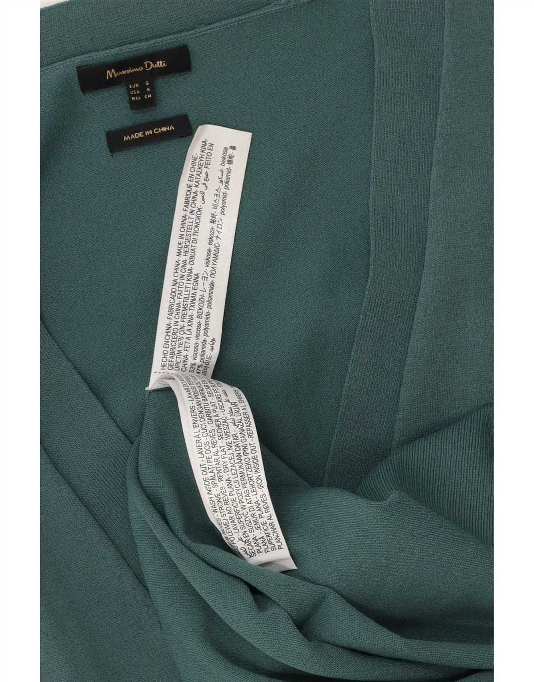 Suéter cardigã feminino grande Massimo Dutti Reino Unido 10 viscose verde pequena