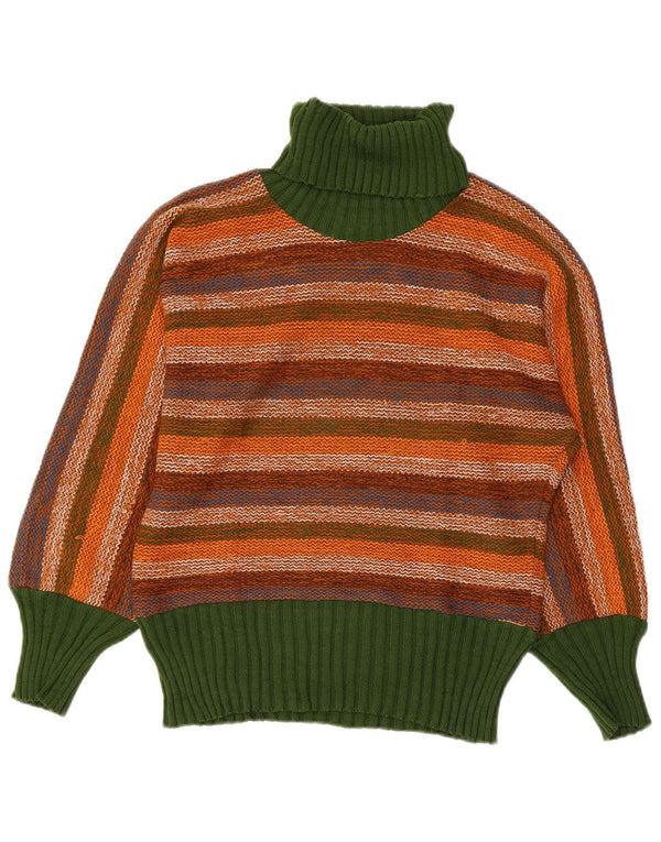 Suéter feminino vintage com gola redonda IT 44 listrado médio multicolorido