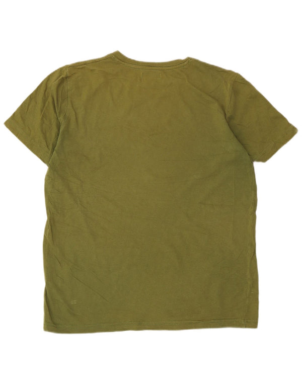 Camiseta gráfica masculina Kappa Top médio cáqui