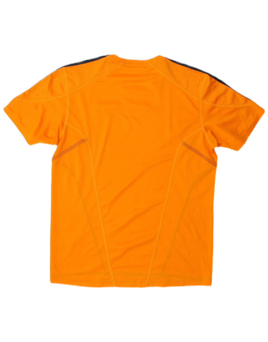 Adidas Mens Camiseta Top Médio Laranja Colorblock
