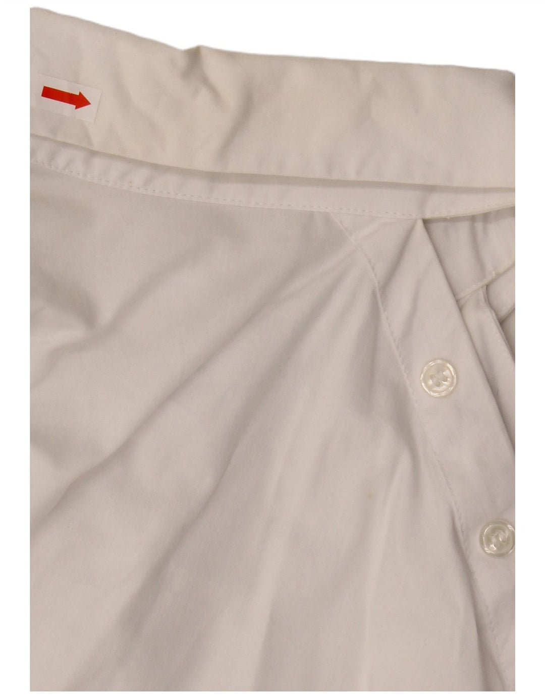 Zara Blusa feminina oversized cropped Reino Unido 10 algodão branco pequeno