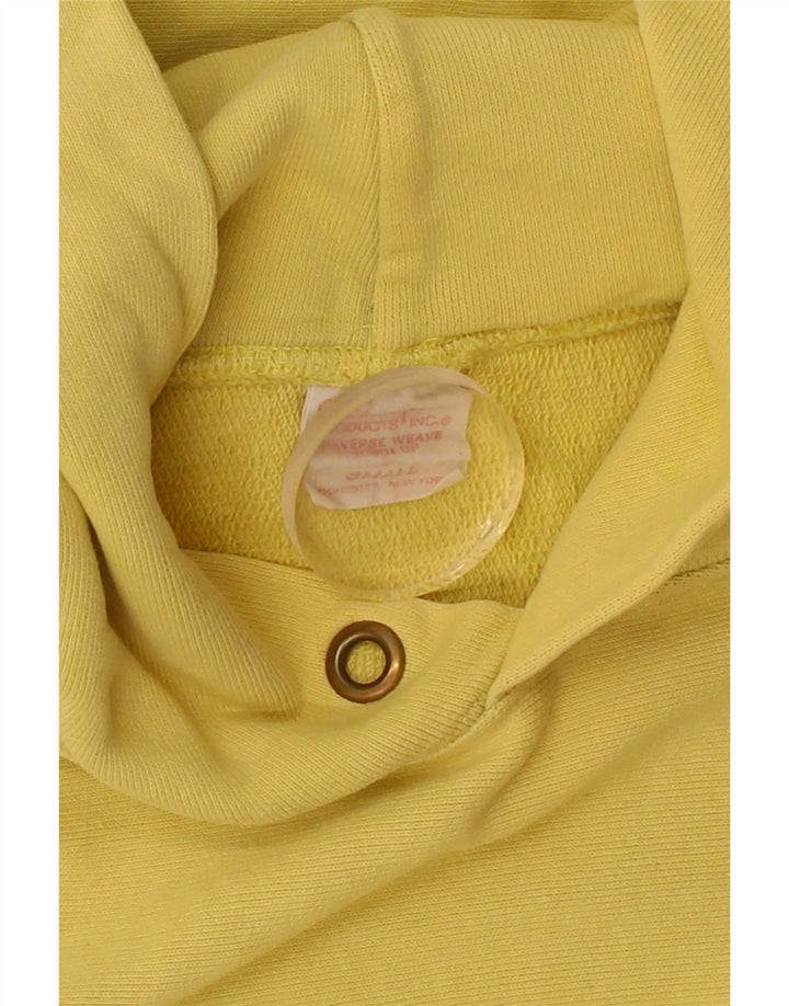 CHAMPION Womens Hoodie Jumper UK 10 Small Yellow Cotton Vintage Champion and Second-Hand Champion from Messina Hembry 