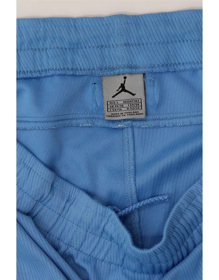 Shorts esportivos masculinos Jordan grande bloco colorido azul