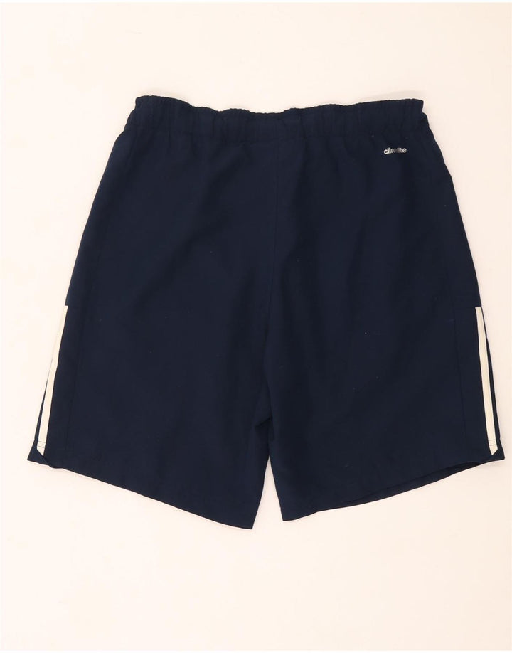 Shorts esportivos masculinos ADIDAS Climalite pequenos azul marinho poliéster