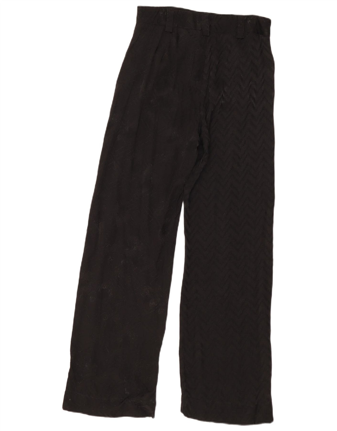 Desigual Calça Chino Feminina Perna Larga EU 36 Pequeno W28 L30 Preto Patchwork
