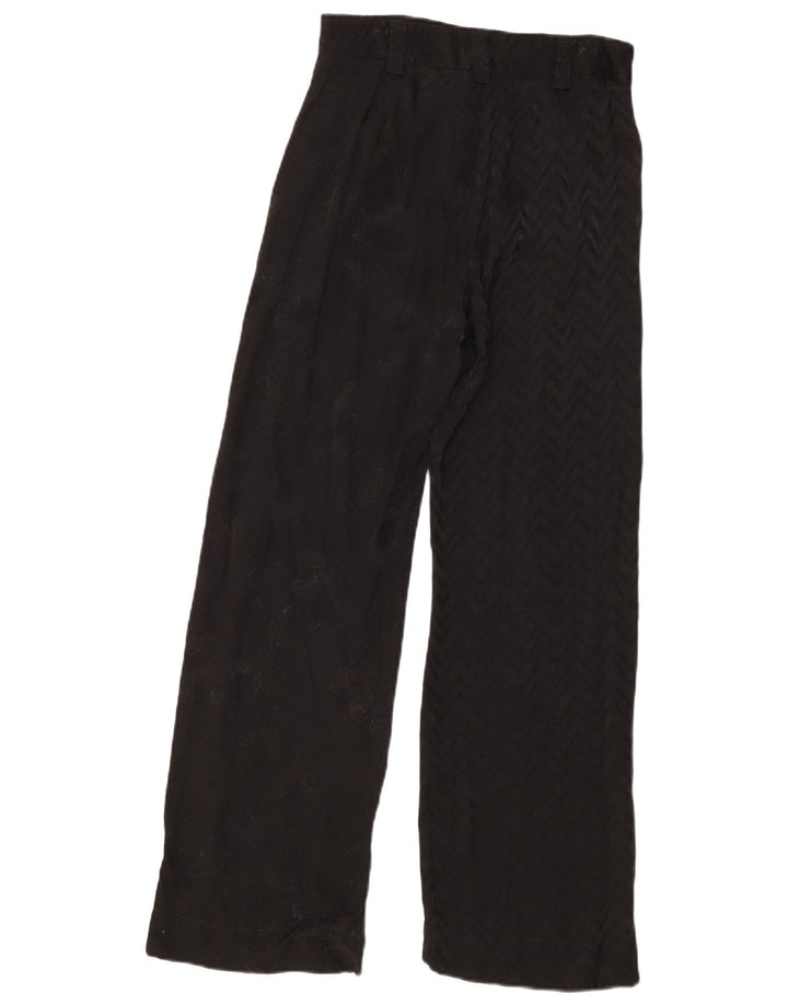 Desigual Calça Chino Feminina Perna Larga EU 36 Pequeno W28 L30 Preto Patchwork