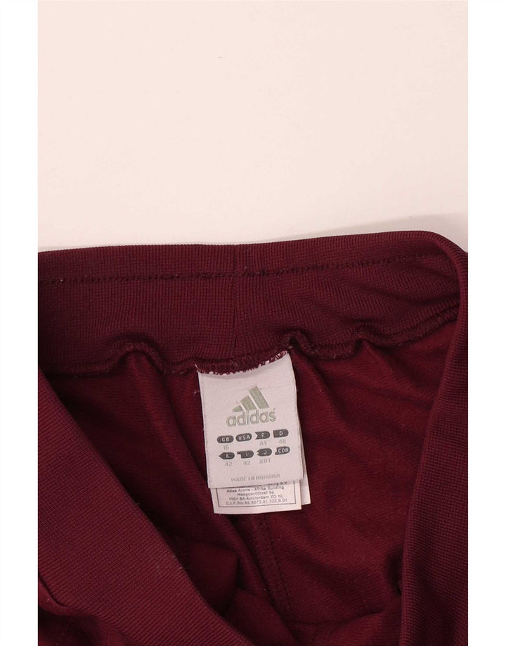 Calça de treino feminina Adidas Joggers UK 16 grande poliéster marrom
