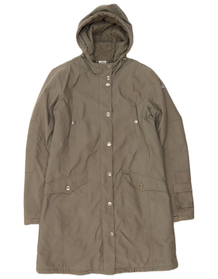 Casaco com capuz feminino Adidas UK 14 poliéster cinza médio