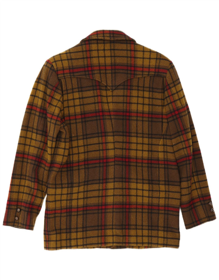 Jaqueta Blazer Oversized Feminina Banana Republic com 3 Botões Reino Unido 6 XS Cáqui Xadrez