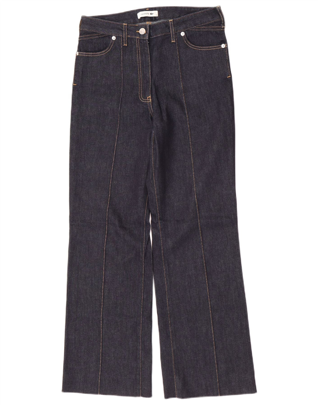 Calça Jeans Bootcut Feminina Lacoste Tamanho 36 Pequeno W28 L29 Azul Marinho Algodão