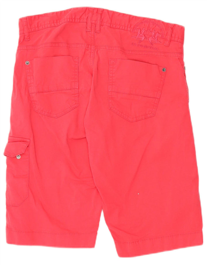 Shorts cargo masculino LA MARTINA W34 grande algodão rosa
