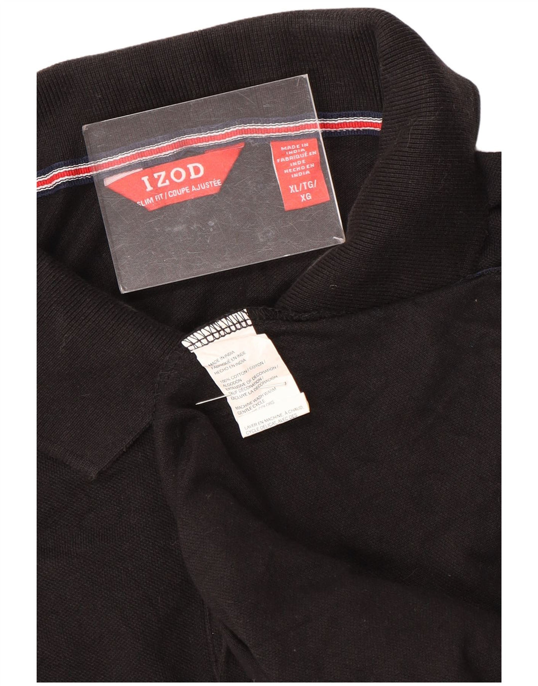 Camisa polo masculina IZOD Slim Fit XL algodão preto