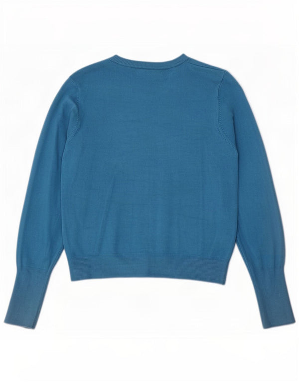Suéter cardigã feminino Marks & Spencer Reino Unido 10 pequeno turquesa viscose