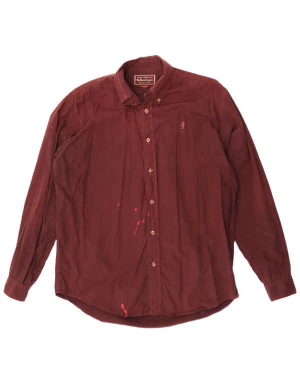 Camisa masculina Marlboro Classics grande marrom