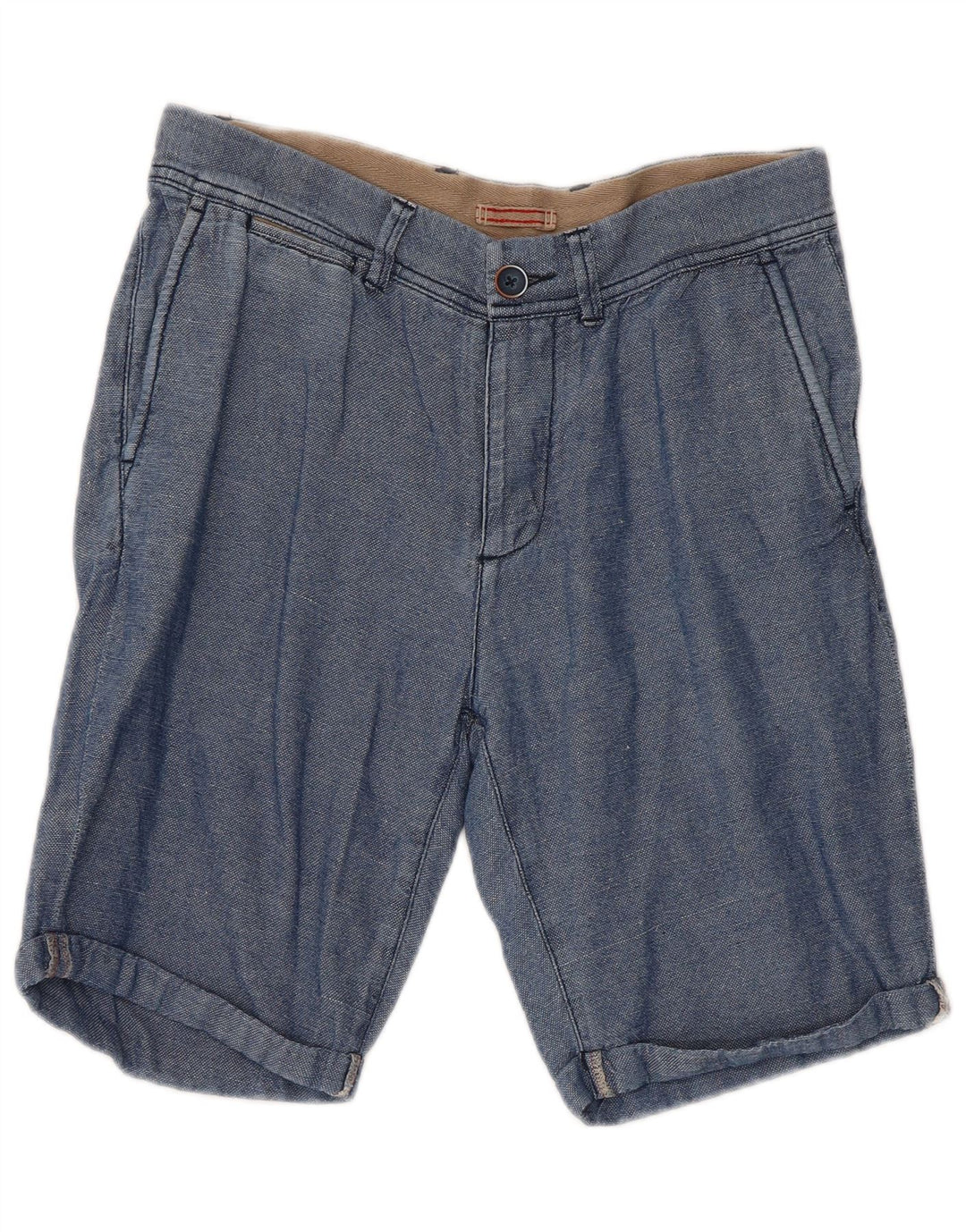 Shorts Chino Regular Feminino Refrigiwear W30 Algodão Azul Médio