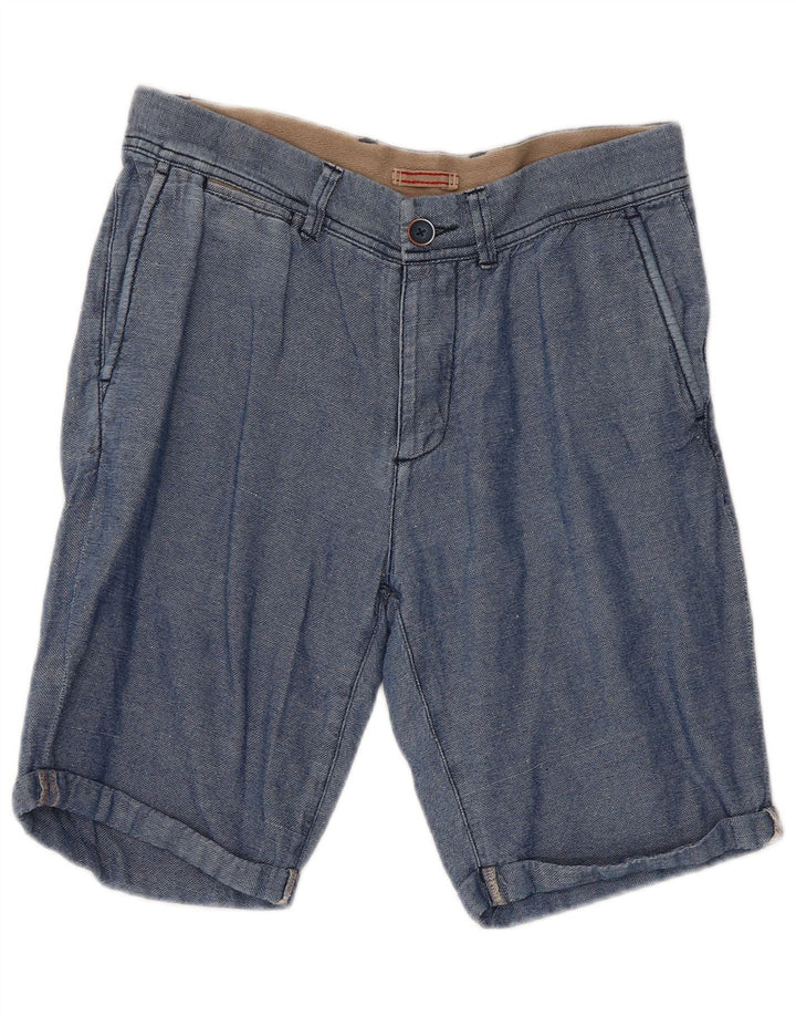 Shorts Chino Regular Feminino Refrigiwear W30 Algodão Azul Médio