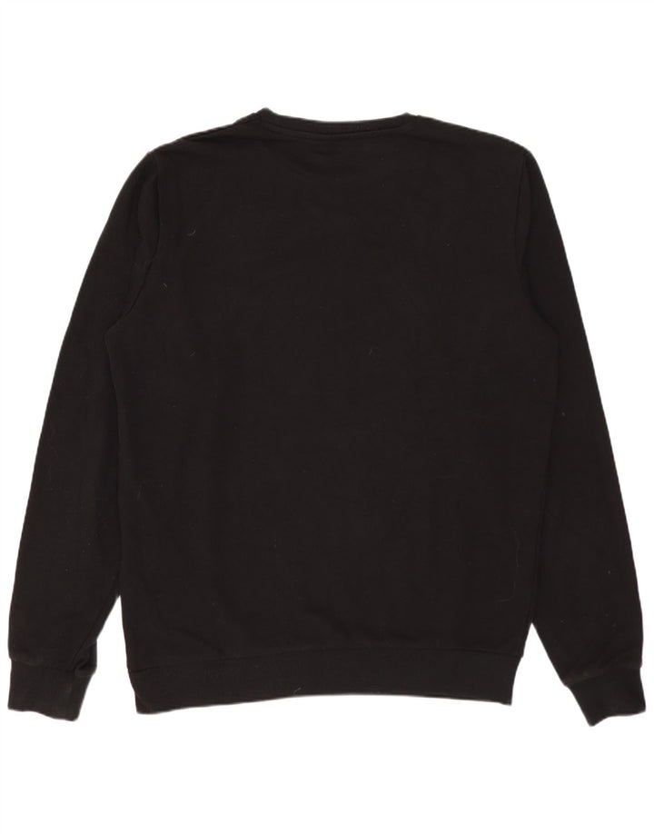 Kappa moletom masculino jumper médio algodão preto