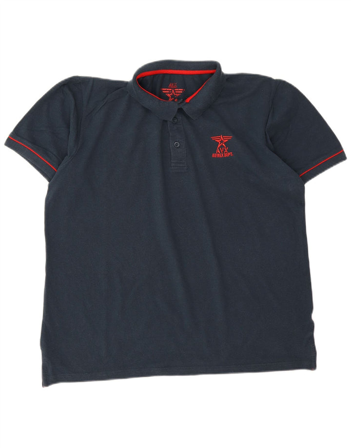 Camisa polo masculina Avirex grande azul marinho