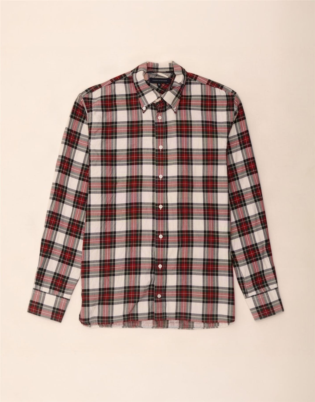 Camisa masculina de flanela Tommy Hilfiger XL de algodão xadrez vermelho