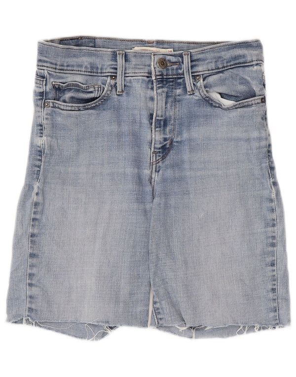 Shorts jeans feminino Levi's W28 algodão azul médio