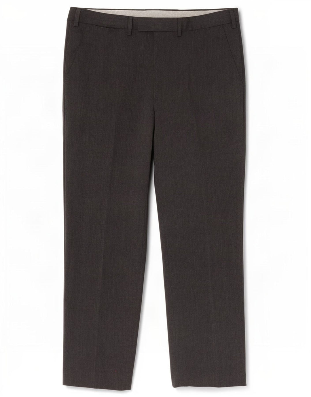 Calça masculina de terno reto Marks & Spencer W38 L31 poliéster cinza