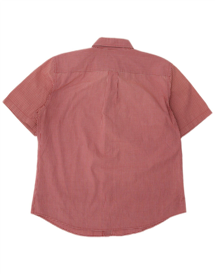 Camisa masculina Dockers de manga curta e ajuste regular tamanho 16 1/2 grande algodão vermelho