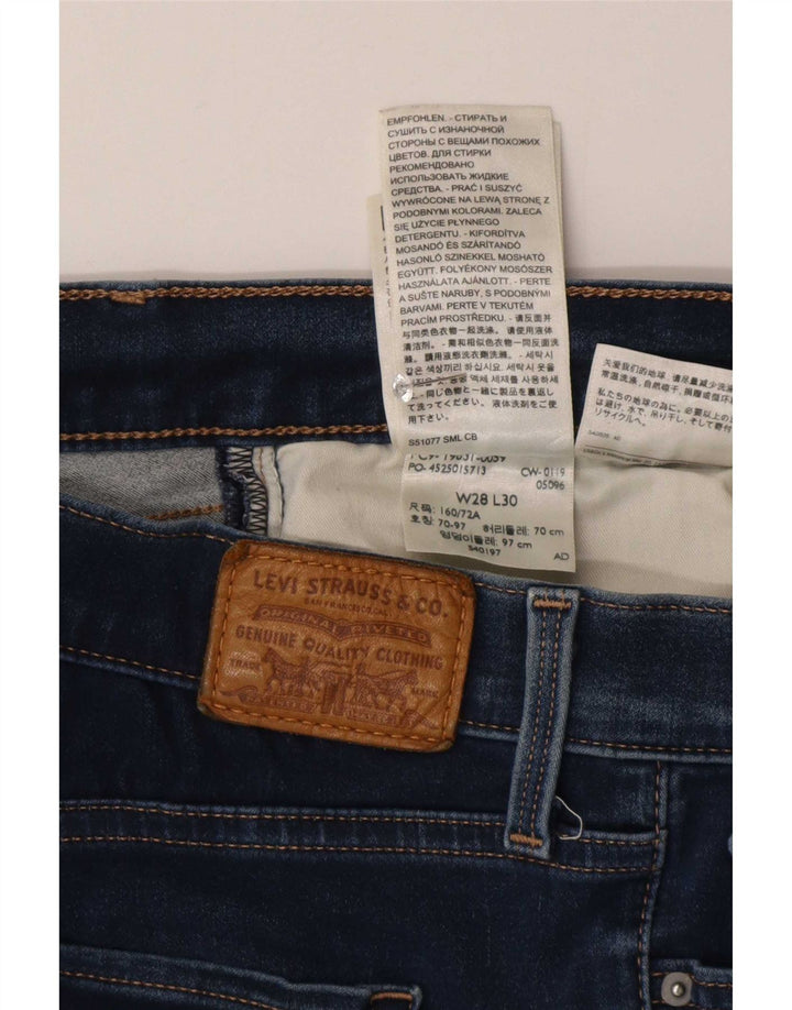 Jeans retos femininos Levi's W28 L30 algodão azul