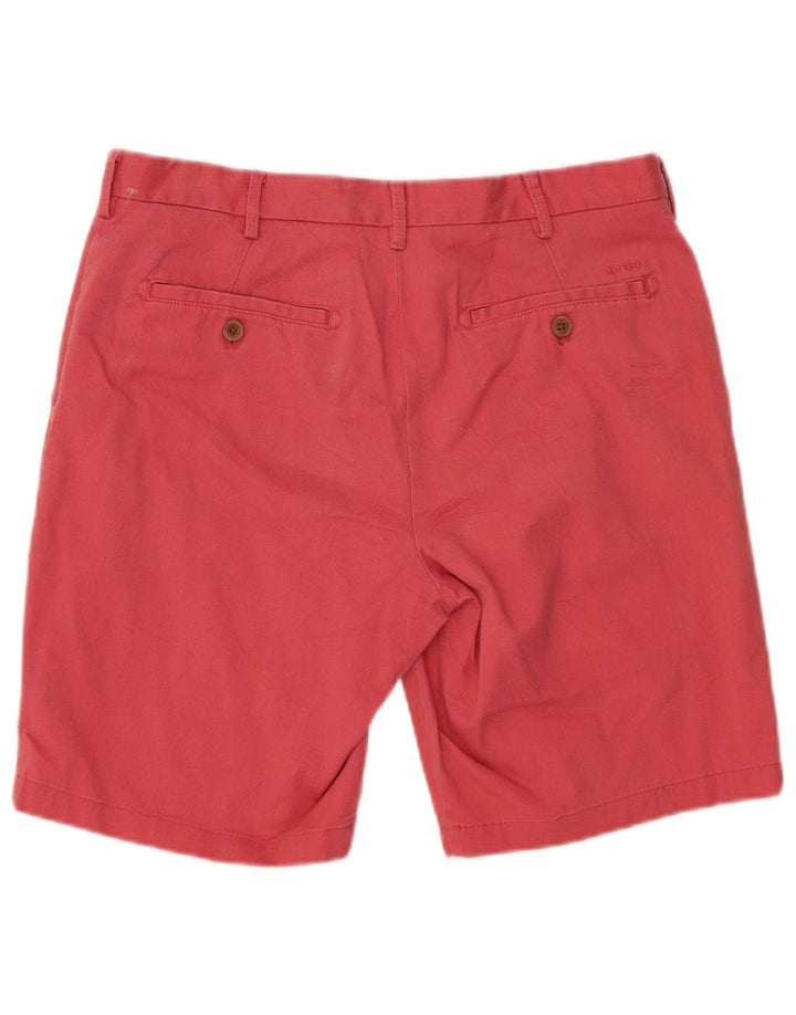 IZOD Mens Chino Shorts W32 Algodão Vermelho Médio