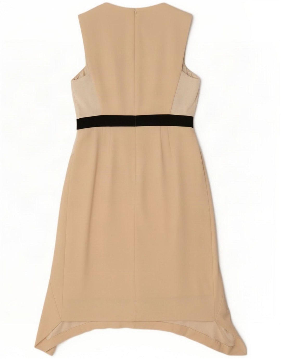 Vestido assimétrico feminino Fase Oito Reino Unido 14 Colourblock bege médio