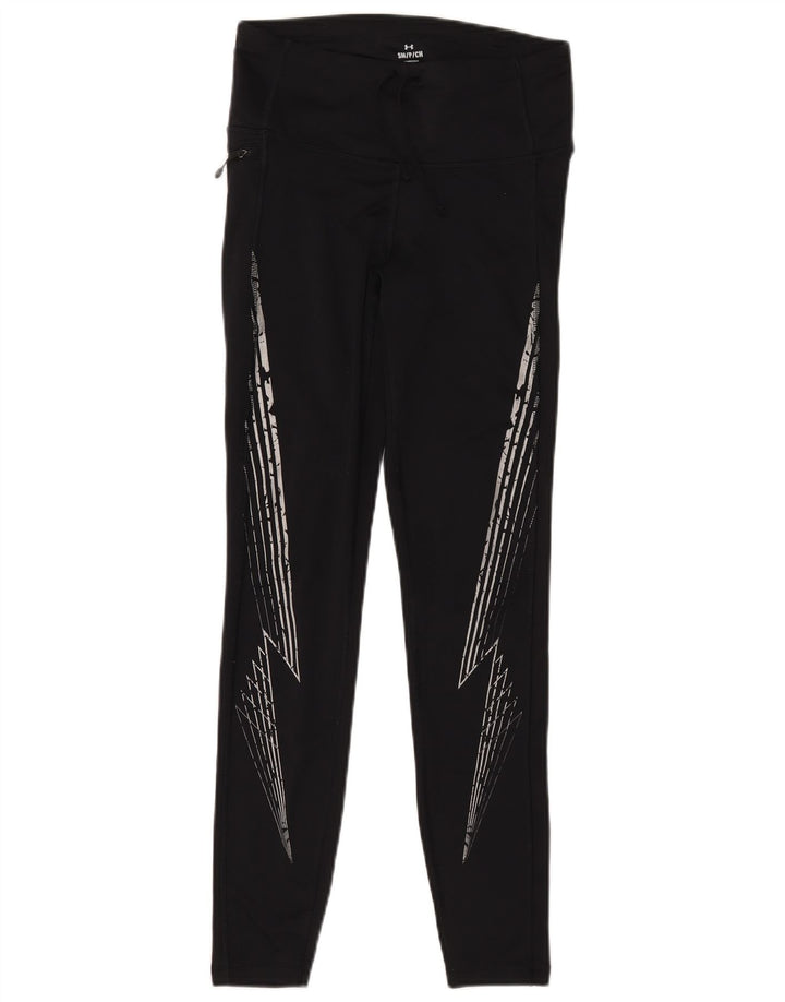 Leggings femininas UNDER ARMOUR UK 10 pequenas poliamida geométrica preta