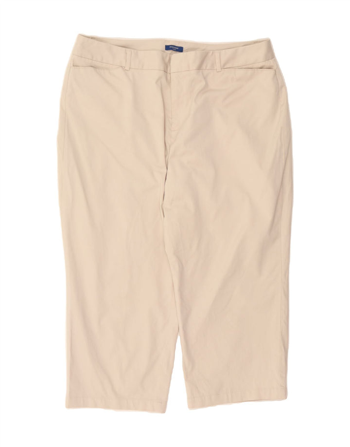 DOCKERS Womens Straight Capri Trousers US 18 2XL W38 L22 Beige Classic Vintage Dockers and Second-Hand Dockers from Messina Hembry 
