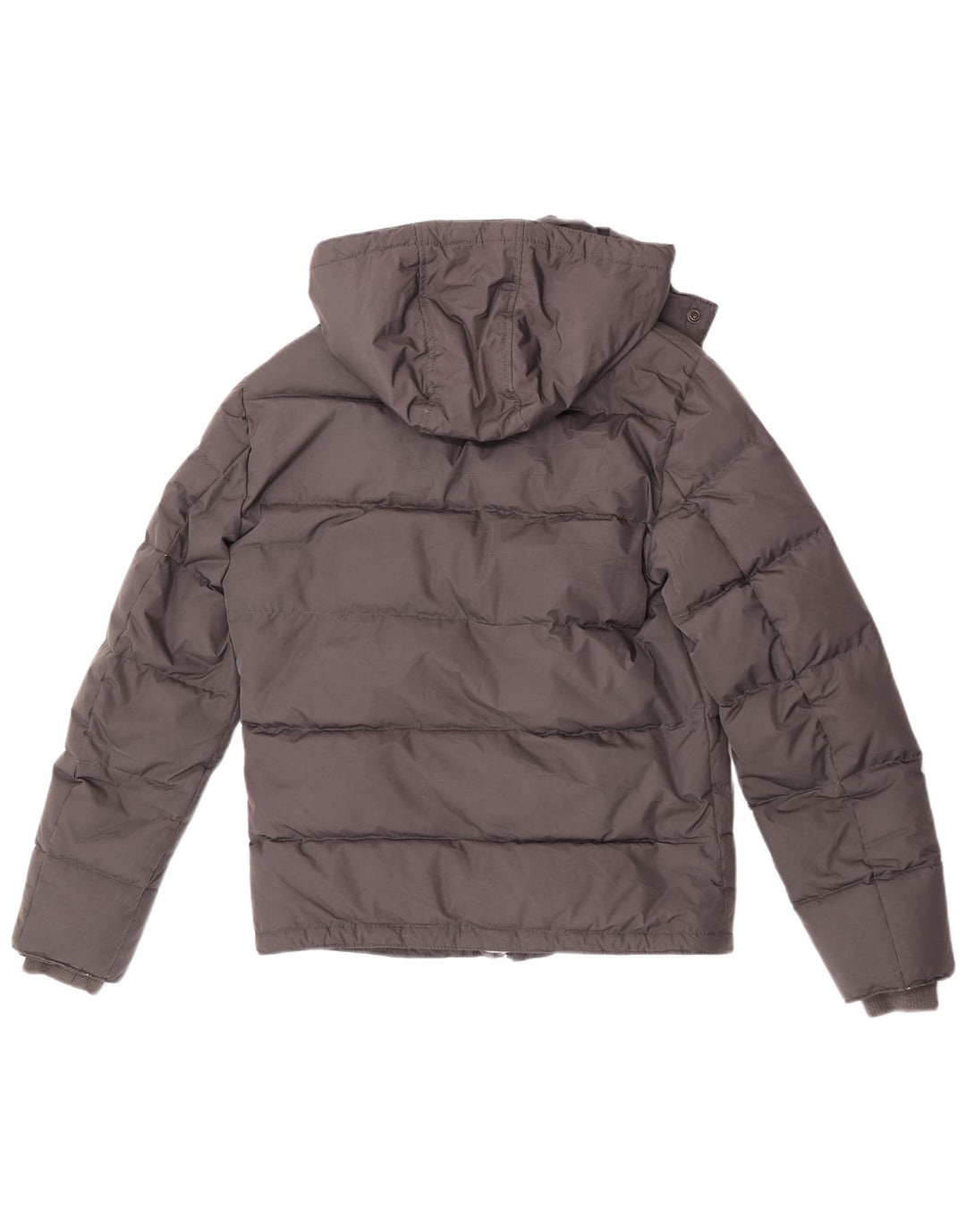 Jaqueta masculina Sisley acolchoada com capuz UK 36 poliéster cinza pequeno