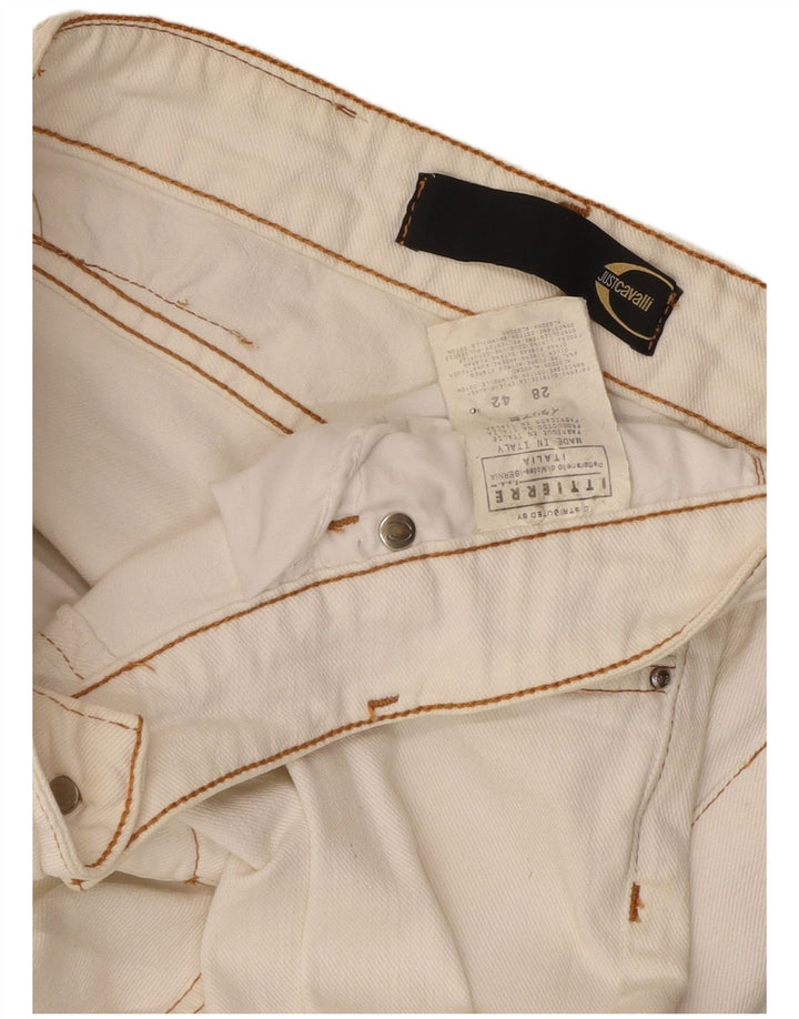 Jeans Just Cavalli feminino bootcut W28 L29 algodão branco