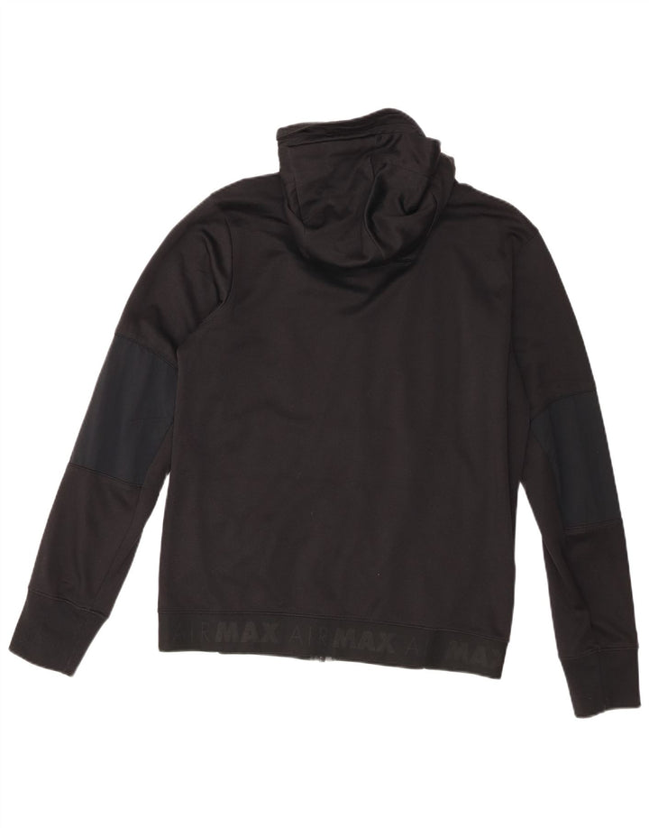 Jaqueta masculina Nike com capuz gráfico com capuz de algodão preto médio