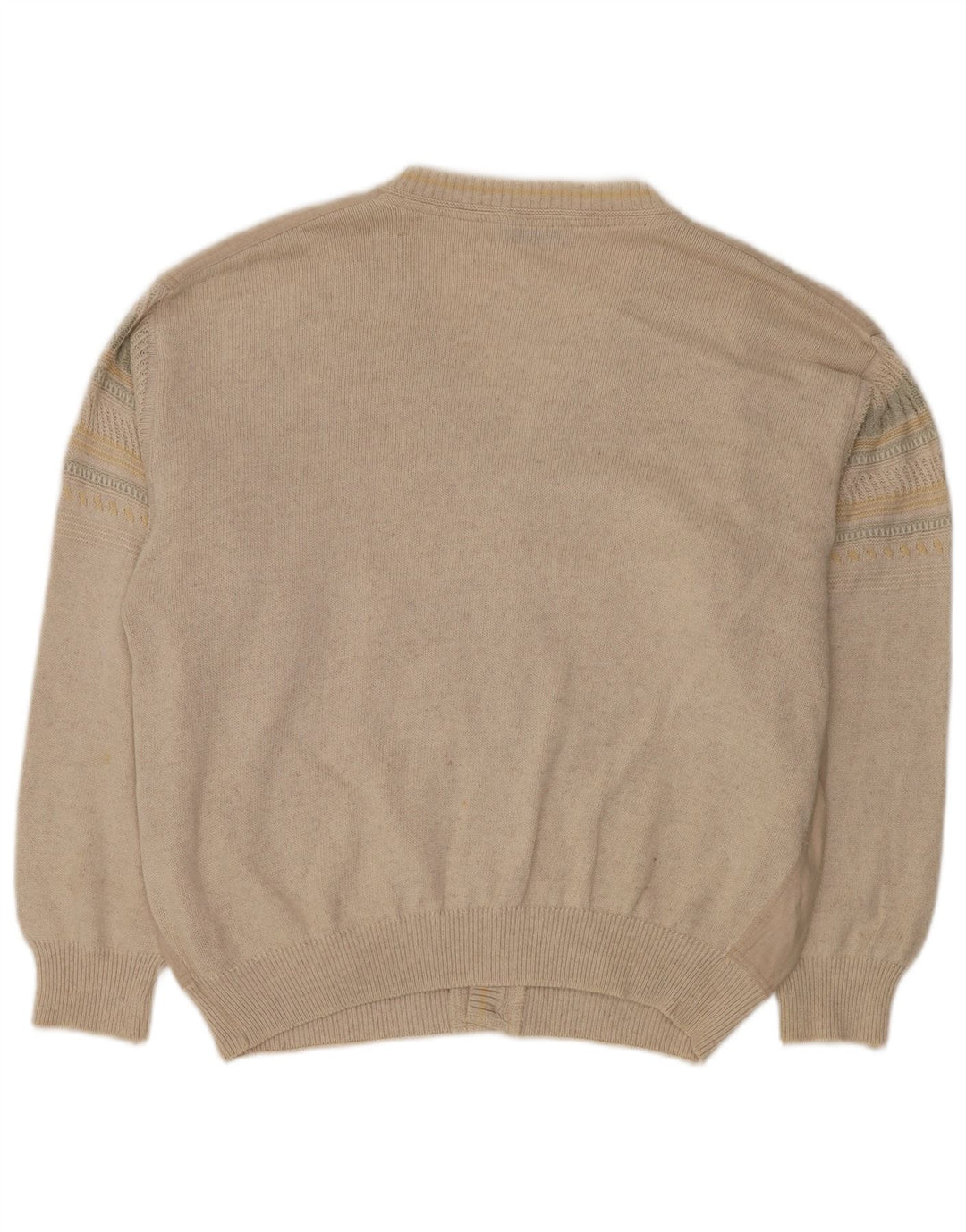 Suéter cardigã masculino Malagrida grande viscose bege