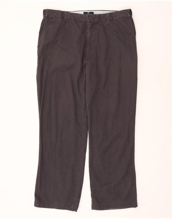 Calça chino masculina MARKS & SPENCER Blue Harbor Straight W36 L29 cinza