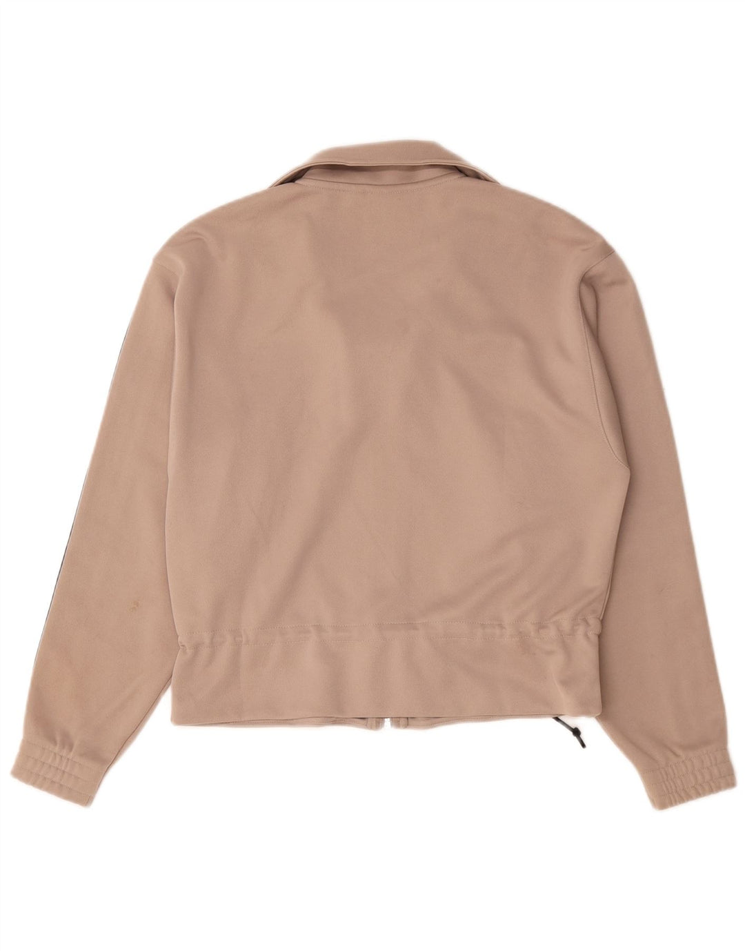 Adidas Womens Oversized Tracksuit Top Jacket UK 8 Pequeno Bege Poliéster