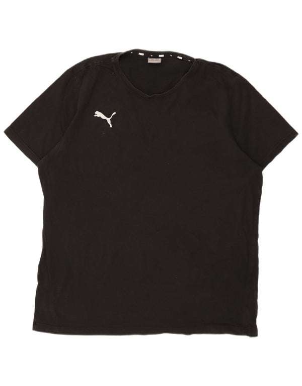Puma Mens T-Shirt Top 2XL Black Cotton