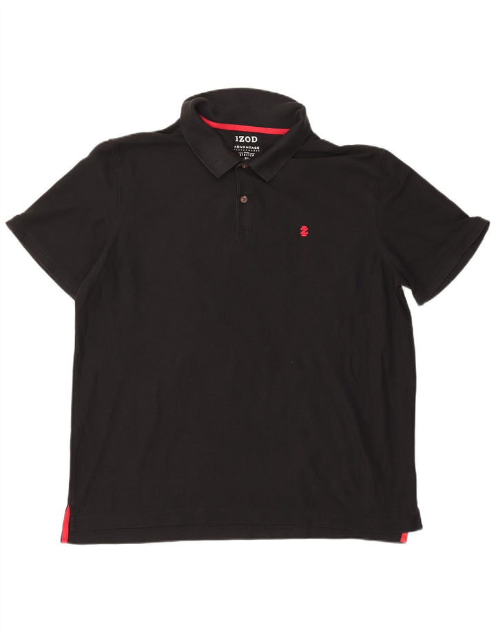 Camisa polo masculina IZOD 2XL algodão preto