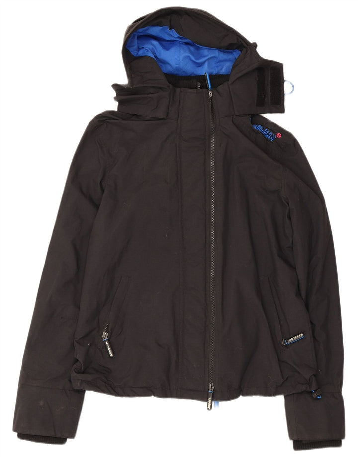 Jaqueta de chuva feminina Superdry The Windcheater Graphic UK 16 grande preta