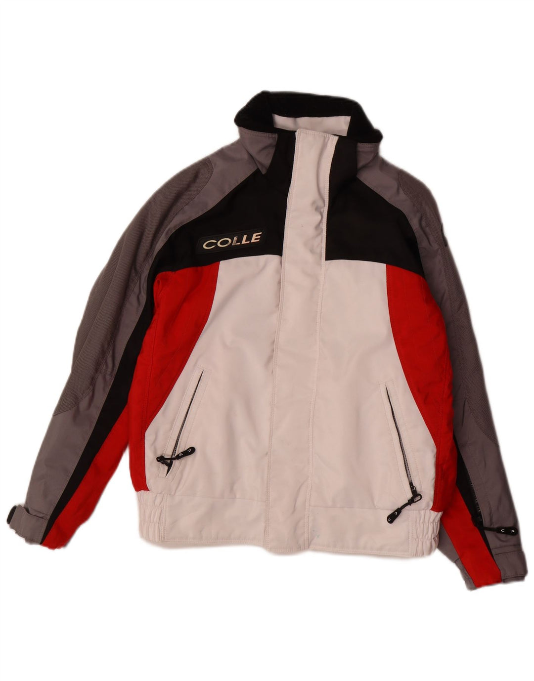 Jaqueta de esqui VINTAGE Boys 11-12 anos poliéster colorblock multicolorido