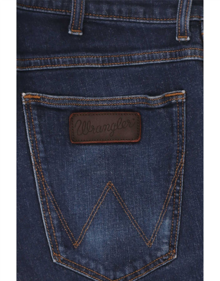 Wrangler Mens Jeans Slim W31 L32 Azul Marinho Algodão