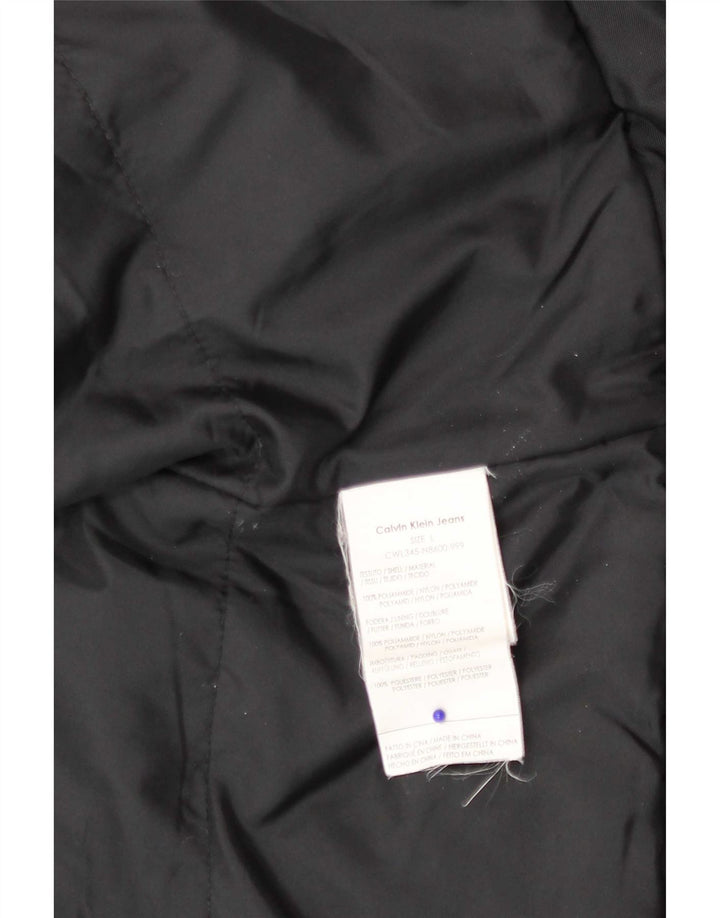 Jaqueta bomber feminina Calvin Klein Jeans UK 16 grande poliamida preta