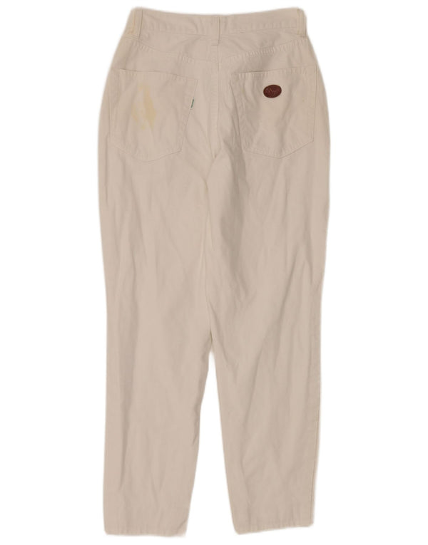 Jeans feminino Valentino cintura alta cônico W31 L26 algodão branco