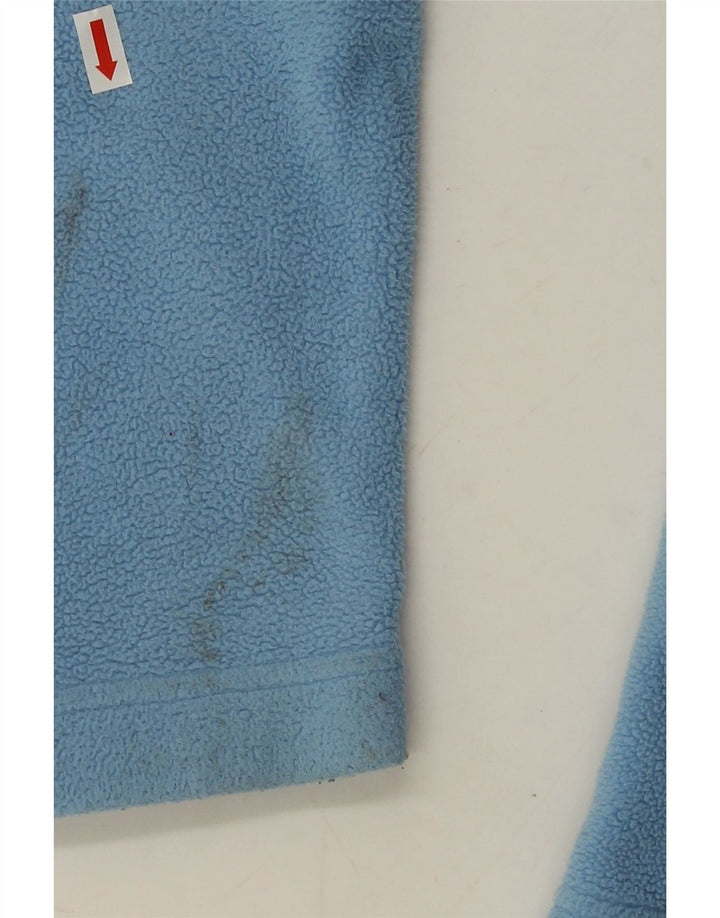 Suéter de lã feminino Fila com zíper e gola UK 14 grande azul poliéster