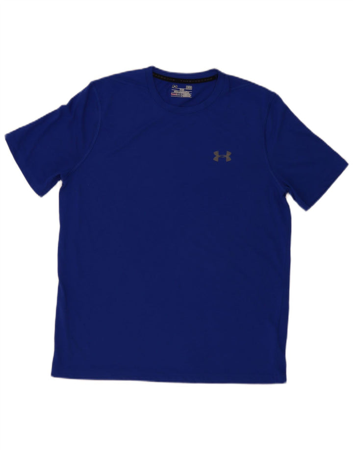 Camiseta masculina Under Armour Heat Gear grande poliéster azul