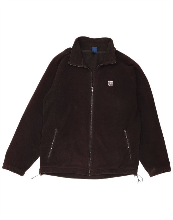Jaqueta de lã masculina Sprayway UK 40 grande poliéster preto